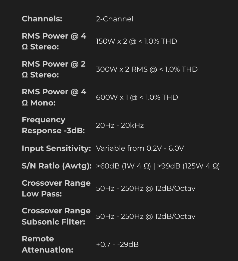 HTX-2 | Wet Sounds 2 Channel Marine Amplifier
